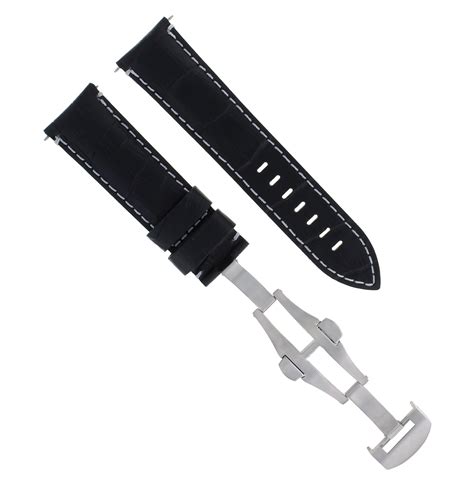 breitling 22mm black leather strap|genuine breitling leather watch strap.